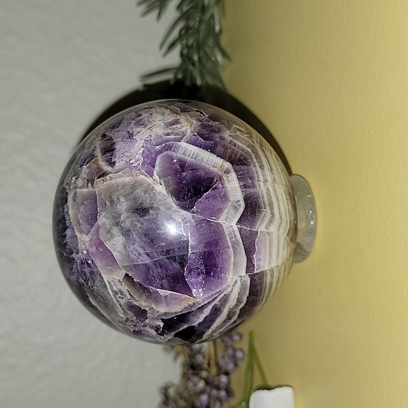 Large Chevron Dream Amethyst Sphere Rainbows New Gift - Picture 4 of 7